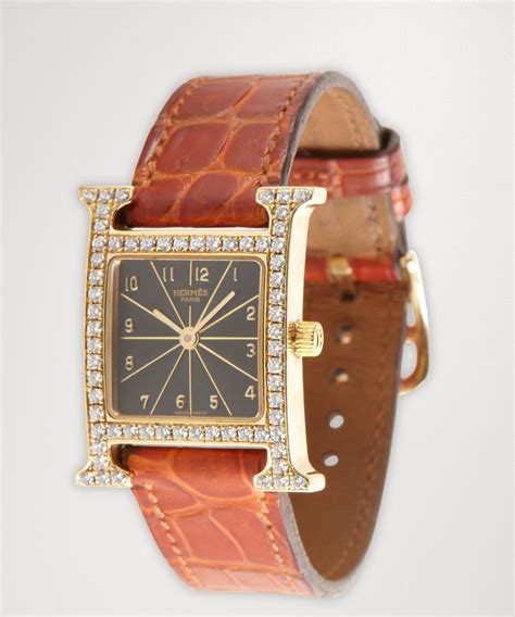 gold hermes mens watch|authenticate hermes watch.